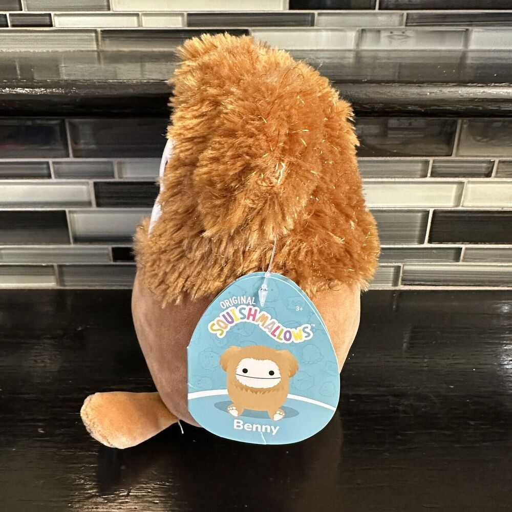 Kelly Toy Squishmallow Benny Bigfoot 7.5” Exclusive Gold Sparkle Hair BNWT New - Picture 3 of 6